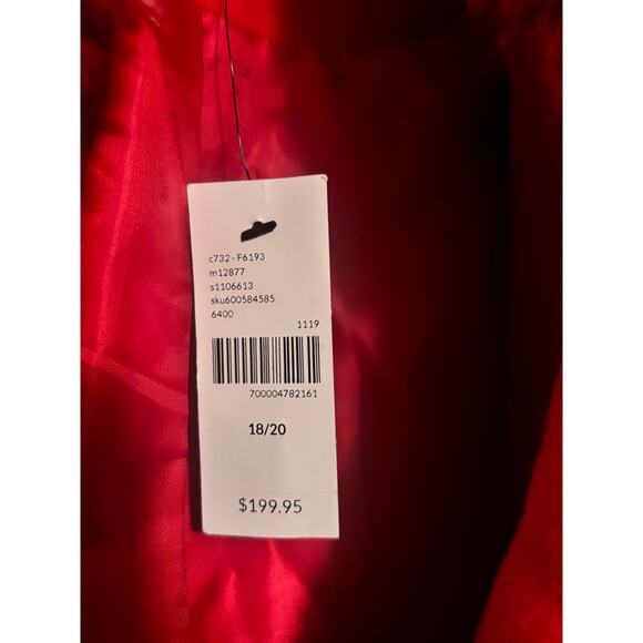 Lane Bryant Red Wool-Blend Coat w/ Removable Faux Fur Collar – Size 18/20 (NEW!) - Picture 5 of 5
